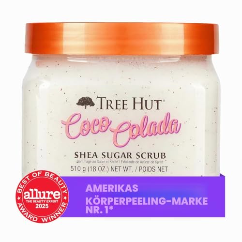Tree Hut Shea Sugar Scrub Coco Colada, 510.3 g, Ultra Hydrating and Exfoliating Scrub for Nourishing Essential Body Care
