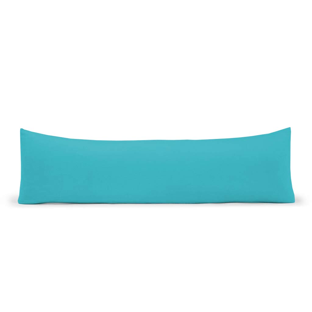 Bolster Body Pillow with Pillowcase Hollowfiber Filled - Orthopedic Pregnancy Maternity Cushion - For Nursing Back Neck Support Long Pillow- With Free Polycotton Pillowcase Cover (Teal, Single - 3FT)
