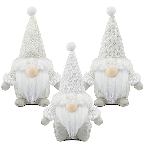 Weihnachtsdeko in Weiß 14 Gehydy Weihnachtswichtel Figuren 3er Set Weihnachtsdeko Wichtel...