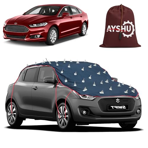 Image of AYSHU Water-Resistant Spike Car Cover for Ford Mondeo - Protects from Dogs, Monkeys, Dust, Sunlight & UV - Full Roof Universal Fit