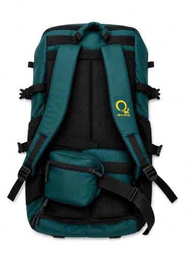 Image of O2 Travel Backpack | MATT Pack Bag 40L-50L Yoga Accessories Bag for Men & Women | Fits Regular & Extra Long Yoga Mats | Water Resistant with Laptop Compartment | for Trekking, Trip, Camping
