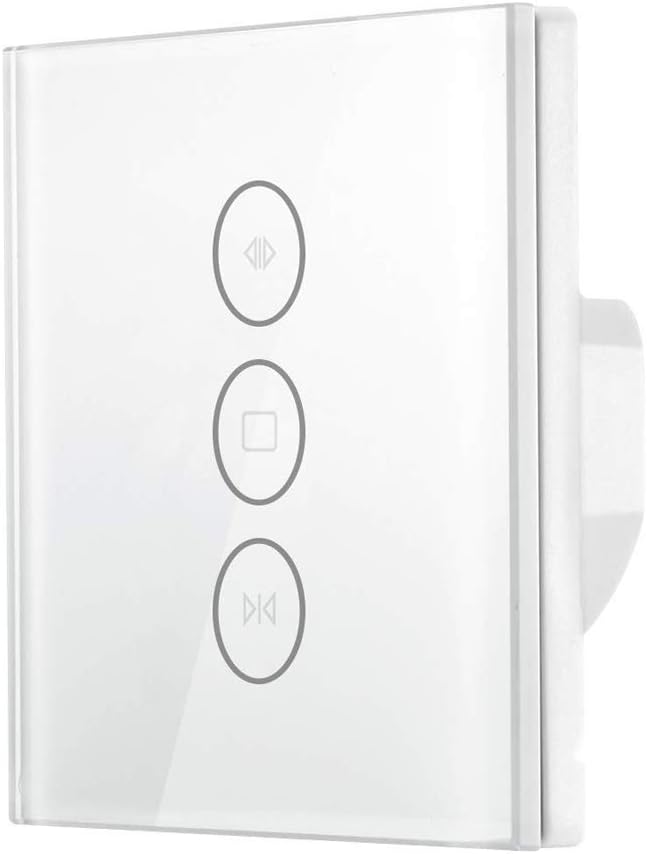 Roller Shutter Timer Switch, FOXNSK WiFi Electric Timer Blind Switch Compatible with Alexa Echo/Google Assistant/ifttt for Roller Shutters Motor Tubular Motor Drive(Neutral Wire Needed)
