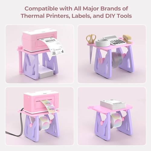 Image of MUNBYN Label Holder for Rolls and Fanfold Labels | Thermal Sticker Holder, For Desktop Thermal Printer, For Home, Office, Small Business