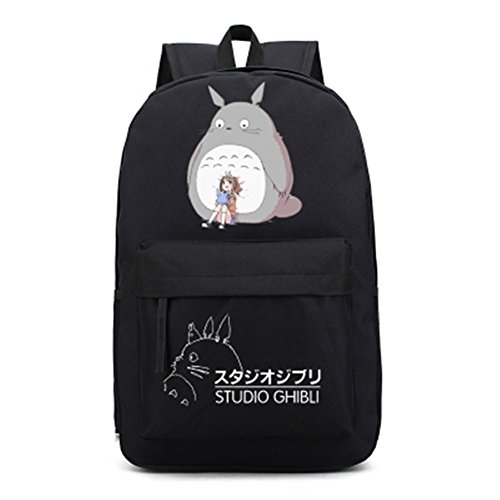 My Neighbor Totoro Anime Cosplay Mochila Bandolera escolar  Negro 5