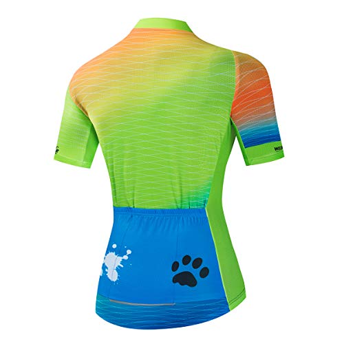 Image of Cycling Jerseys Women Bike Shirts Short Sleeve Bicycle Clothes Breathable Stretch Labric Bicycle Uniforms