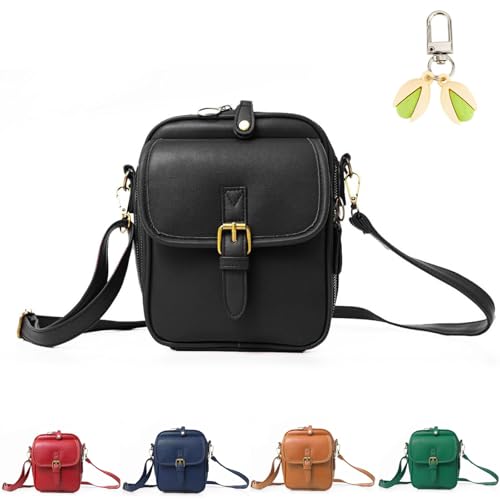 Collaboraten1 Sculpture Crossbody Leather Bag for Women, Anti-Theft Shoulder Purse with Built-in Wallet, Small Messenger Bag