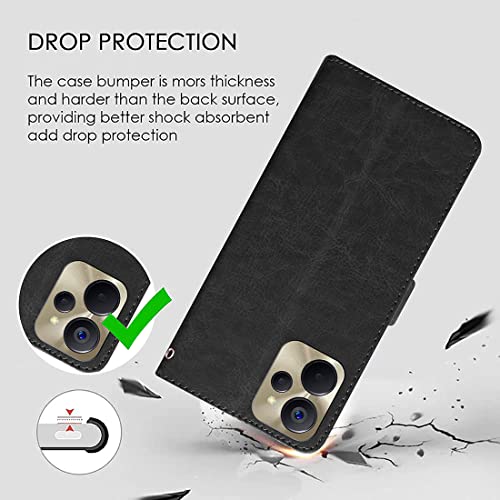 Image of Flip Cover Back Case for Realme 9i 5G | Premium Leather Finish | Inbuilt Pockets & Stand | Flip Cover Back Case for Realme 9i 5G (Black)
