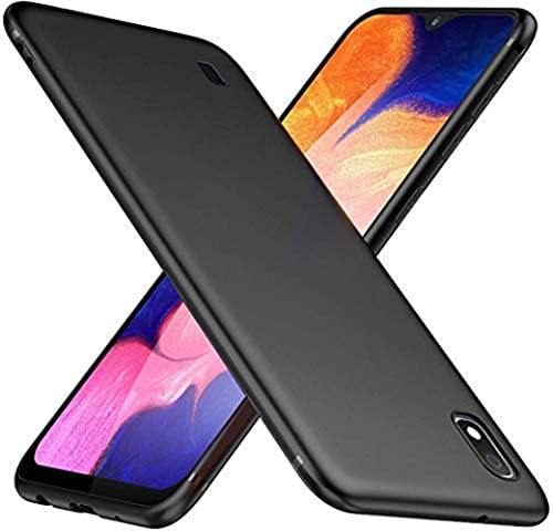 Image of Mobile Back Cover Case for Samsung Galaxy A10 (SM-A105F /DS, SM-A105FN /DS) (Silicone Case|CameraProtection|Black SC1510)