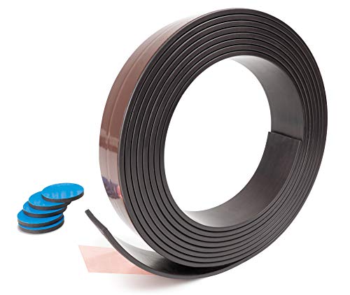 Preisvergleich Produktbild Prime Stuff Magnetband 5m - Selbstklebende Magnetleiste mit starkem Halt - Universell einsetzbarer Magnetstreifen für die Küche, Werkstatt und Co. - Magnetklebeband Magnet selbstklebend