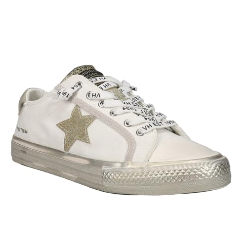 VINTAGE HAVANA Womens Alive Metallic Lace Up Sneakers Shoes Casual - Black2