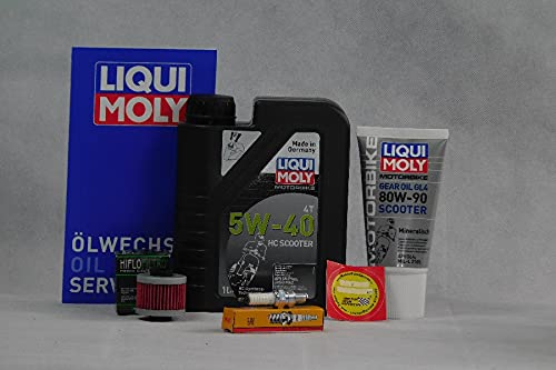 Wartungs Set passend für Peugeot Pulsion 125 Öl Ölfilter Zündkerze Service Inspektion