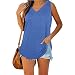 V-ed swallow-tail sin mangas sólido chaleco camiseta mujer ropa