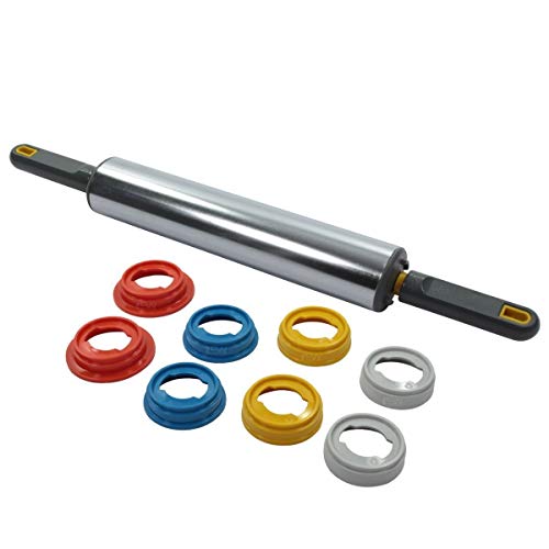 Rolo de Massa Com Regulagem de Altura 28cm - Cromado