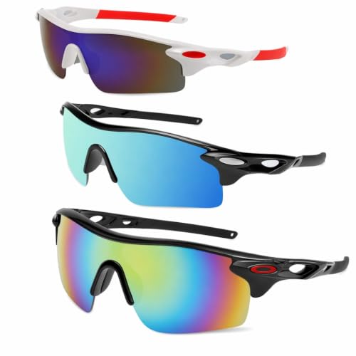 Image of 3 Pcs Cycling Glasses, 14×12.5×4.5cm Protection Eyewear for Men Women