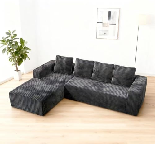 Image of KEIKI Cloud Modular Sectional Sofa with L Shape Chaise, Left Facing Chaise Layout for Relaxed Seating