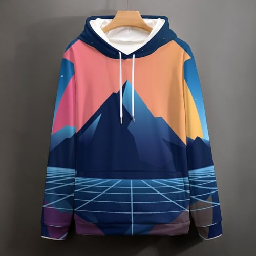 Sweat à capuche contre le froid pull unisexe rétro manche longue S - 4