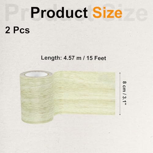 Image of PATIKIL Wood Grain Tape 3.1 inch x 15 Ft, 2 Pcs Self-Adhesive Wood Texture Repair Tape Realistic Wood Effect Contact Paper Patch for Furniture Cabinets Floor Walls Home, Grey Oak