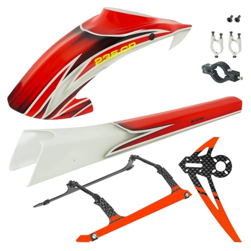 MICROHELI Airbrush Fiberglass Red Racing Fuselage Combo - Blade Revolution 235 CP