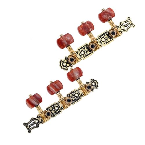 Une paire de chevilles gauche et droite pour guitare classique, accordeurs, mécaniques en agate (longues) pièces - Les Beatles, Paul McCartney, John Lennon, RIngo Starr, George Harrison Une paire de chevilles gauche et droite pour guitare classique, accordeurs, mécaniques en agate (longues) pièces