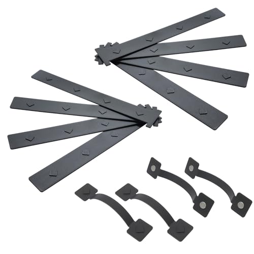 Charnières de garage magnétiques aspect fer forgé sans perçage pour extérieur