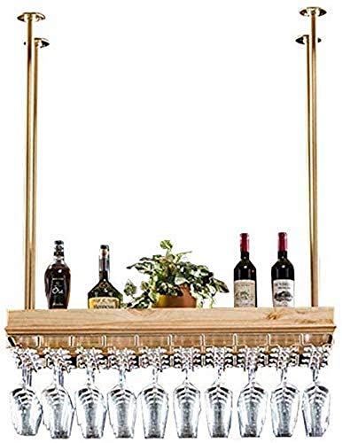 Porte-verres à pied suspendus et casier à vin compact - 2