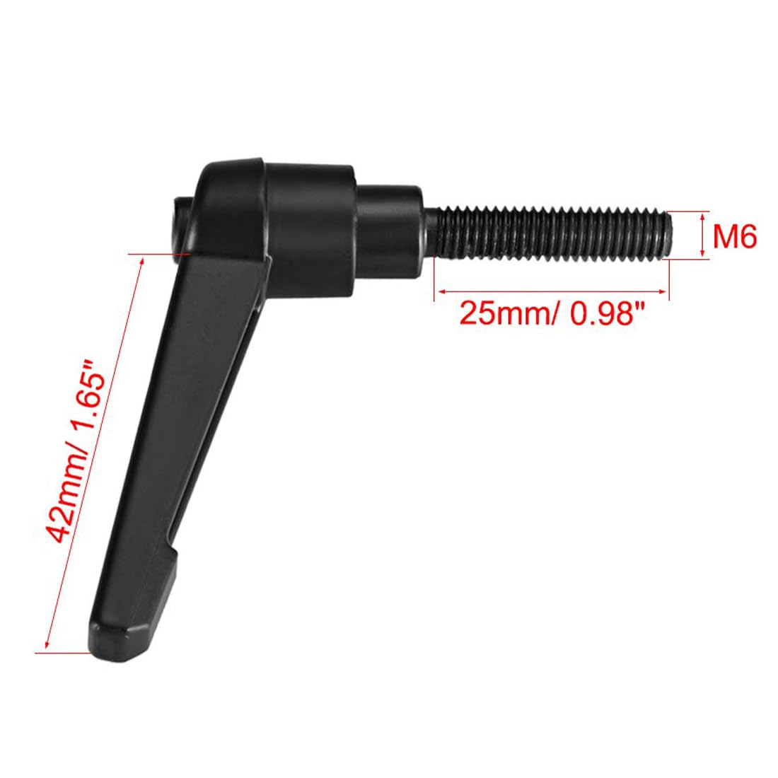 TA-VIGOR 2Pcs Adjustable Clamping Lever Handles, M6 x 25mm Locking Quick Release Push Button Ratchet Screw Knobs - Image 2
