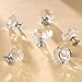 POZEAN Crystal Cabinet Knobs 30 Pack, 1-3/16 inch Drawer Knobs for Dresser with Two Screws, Diamond Glass Pulls Handles Home Upgrade Spring Renovation (30mm, 30Pack, Clear-Silver)