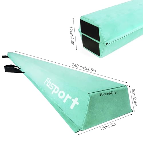 Image of FBSPORT 8ft /9ft /10ft Balance Beam: Folding Floor Gymnastics Equipment for Kids Adults,Non Slip Rubber Base, Gymnastics Beam for Training, Practice, Physical Therapy and Professional Home Training