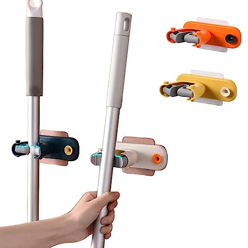 1 Pc Mop Holder Self Adhesive Hooks Multi-Purpose Plastic Broom H...