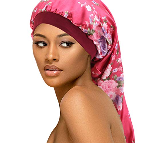 EXCEART 3 PeÃ§as de Touca de Dormir de Cabelo Comprido de Cetim Capa de Cabelo Capuz Quimioterapia C