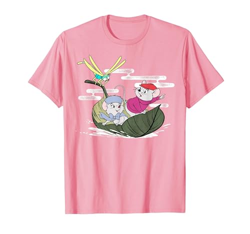 Disney The Rescuers Bernard Bianca Leaf Boat T-Shirt, Homme, Rose, S