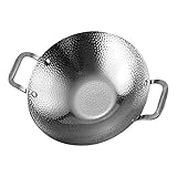 Photo Gallery holidyoyo pentola in acciaio martellata maniglia antiscivolo resistente per cucina e bbq padella piccola per cottura sicura e Photo Gallery holidyoyo pentola in acciaio martellata maniglia antiscivolo resistente per cucina e bbq padella piccola per cottura sicura e