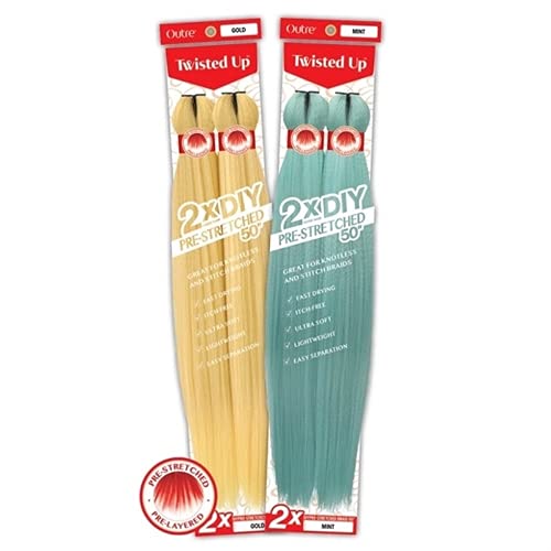 Outre X-pression Twisted Up 2X DIY PRESTRETCHED BRAID 50" (3-Pack, FC)