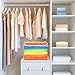 Large Collapsible Storage Bins with Lids, Colorful Stripe Rainbow Storage Baskets Organizer Containers with Handles for Clothes