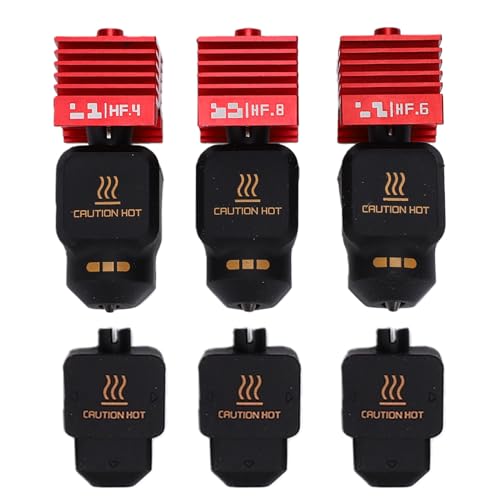 Fafeicy 3 Pcs High Flow Hotend Kit Replacement for X2D P2S H2D H2S H2C Left A1 A1 Mini 3D Printer 0.4mm 0.6mm 0.8mm Nozz