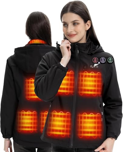Veste chauffante électrique pour femme ARRIS veste imperméable noire pour hiver