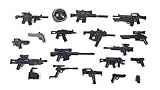 brickarms lego star wars guns BRICKARMS Modern Combat Assault Waffen Set für LEGO Figuren. M4-SBR NATO Battle Rifle Advanced Recon Carbine (ARC) Precision Sniper Rifle (PSR) AK Magnum Pistol AK-GL M1911 V2 Pistol Modern Combat Helmet M249 SAW with Ammo Box Heavy Assault Carbine (HAC) M16-AGL Advanced Battle Rifle (ABR) M16 Combat SMG MGL V2
