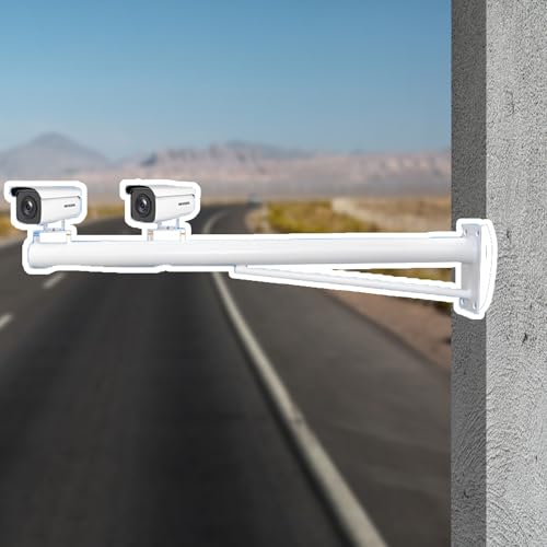 Support caméra extérieur mural universel et extensible de 1,2 m pour sécurité