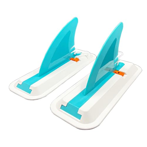Palmes gonflables LOOEEL avec aileron de quai amovible pour planche de surf et kayak bleu