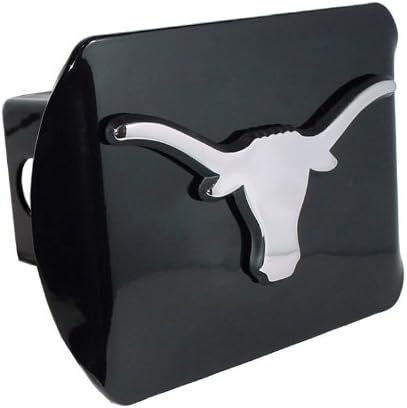 UTX University of Texas Chrome Longhorn Black Hitch Cover