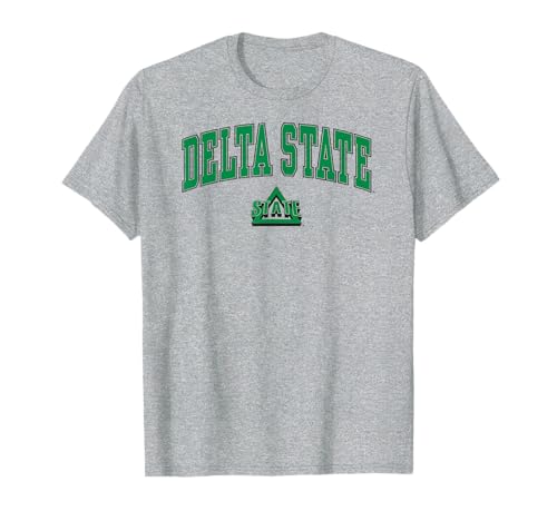 Delta State Statesmen Arch Over Gray Officially Licensed T-Shirt