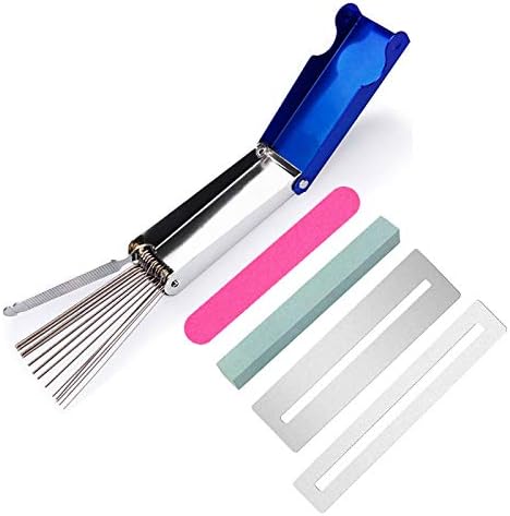 Guitar Nut Bridge Saddle Grooves Sanding Files with 2 Pcs Fingerboard Guards Protecors, 1 Pcs Grinding Sand, 1 Pcs Grinding Stone For Electric Acoustic Guitar Part DIY Tools