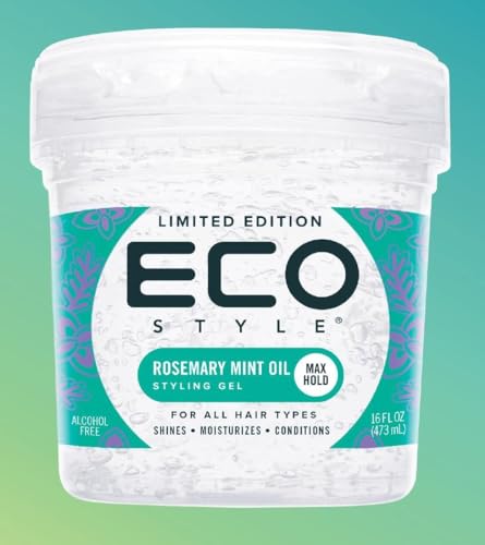 Eco Style Rosemary Mint Oil Max Hold Styling Gel, 473ml