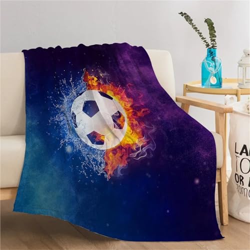 Couverture de feu et d'eau football de qualité pour salon