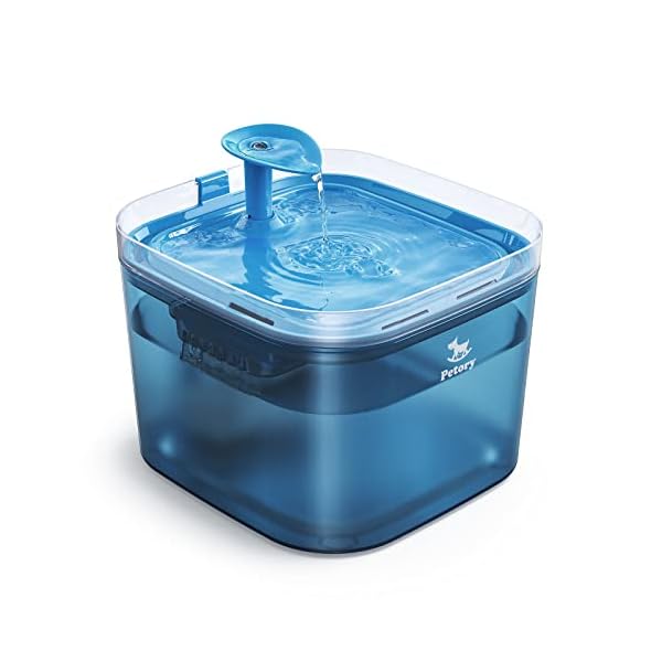 Petory-Cat-Water-Fountain-Automatic-Pet-Water-Fountain-Cat-Water-Dispenser-with-2-Replacement-Filters-74oz22L-BPA-Free-Water-Fountain-for-Cats-Inside-with-2-Flow-Modes Water Fountain for Dogs with 2 Flow Modes