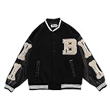 Patchwork Baseball Jacke im lässigen College Style, geeignet für Sport, Outdoor