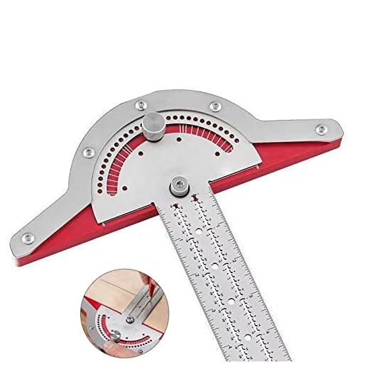 WEIKUELE Woodworkers Edge Rule,Multifunction Protractor Angle Finder,0-70°Adjustable Edge Angle Measure Tool, for Student Drawing and Woodworkers Build Furniture (15 in)