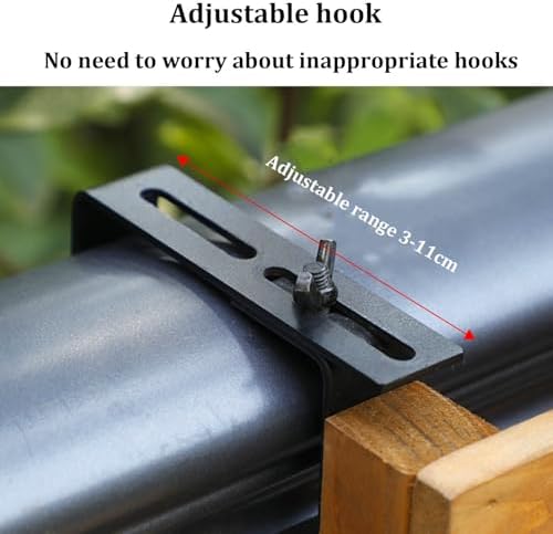 Adjustable Wall-Mounted Balcony Table All-Weather Folding Deck Railing Side Table Space-Saving Outdoor Floating Desk Ideal for Home Office & Small Spaces