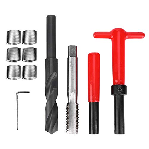 Ausla Kit de Reparación de Roscas M16x2, 11 Piezas, Inserto de Rosca Helicoidal en Acero Inoxidable para Restaurar Roscas Dañadas