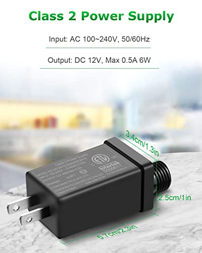 Arkare 12V Class 2 Power Supply 120Vac 60Hz Led Transformers Replacement Yard Inflatable Outdoor Low Voltage Power Adapter For Most Chrismas Trees Led Strip String Light Ip44 Waterproof 12V 0.5A 500Ma #TOP4